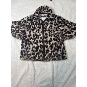 Members Mark Cozy Sherpa Jacket Full Zip Fleece Brown Tan Medium